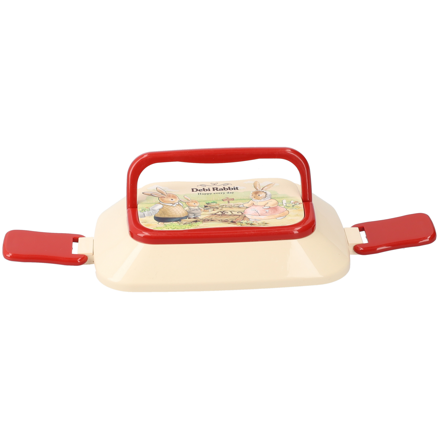 Lunchbox - Broodtrommel - Verschillend Delen - Debi Rabbit - Rood Met Beige